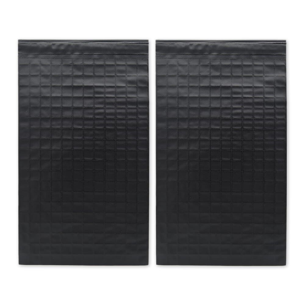 Rückseite des Sets mit montierter Aluminiumhalterung, schwarz