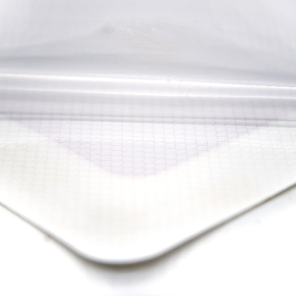 Detail: transparente Schutzfolie der Sh 2 Folie leicht abgezogen