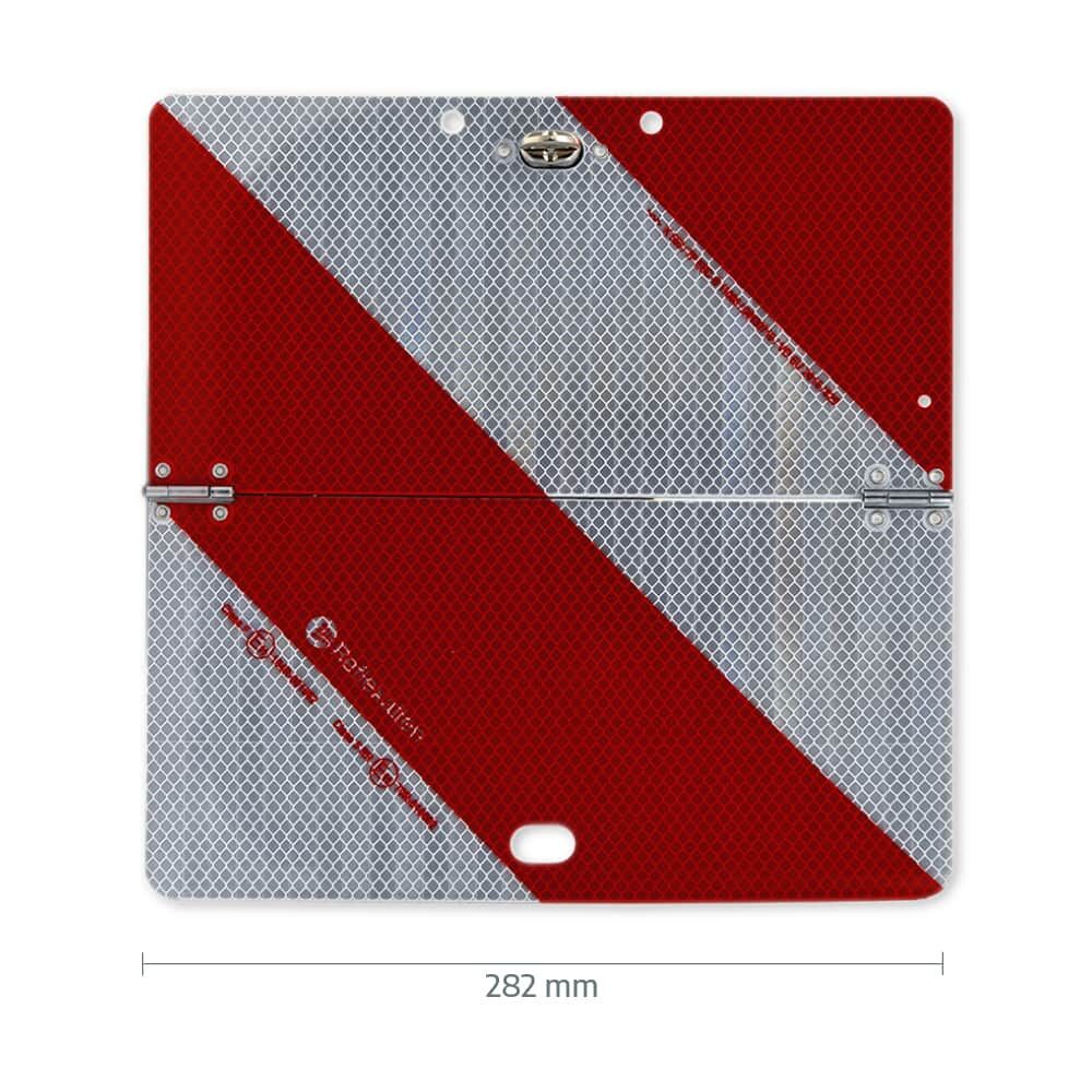 Rechtsweisende Parkwarntafel klappbar, Breite 282 mm