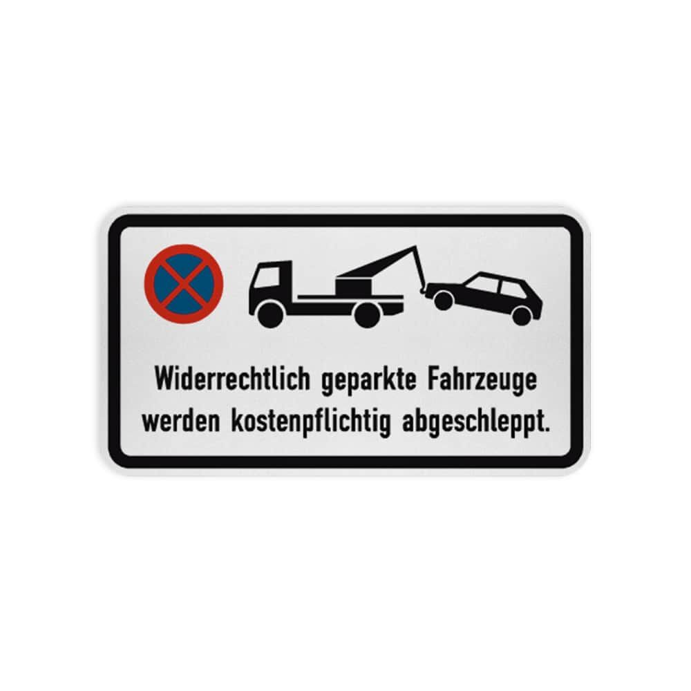 VZ 2428 Widerrechtlich geparkte Fahrzeuge werden kostenpflic