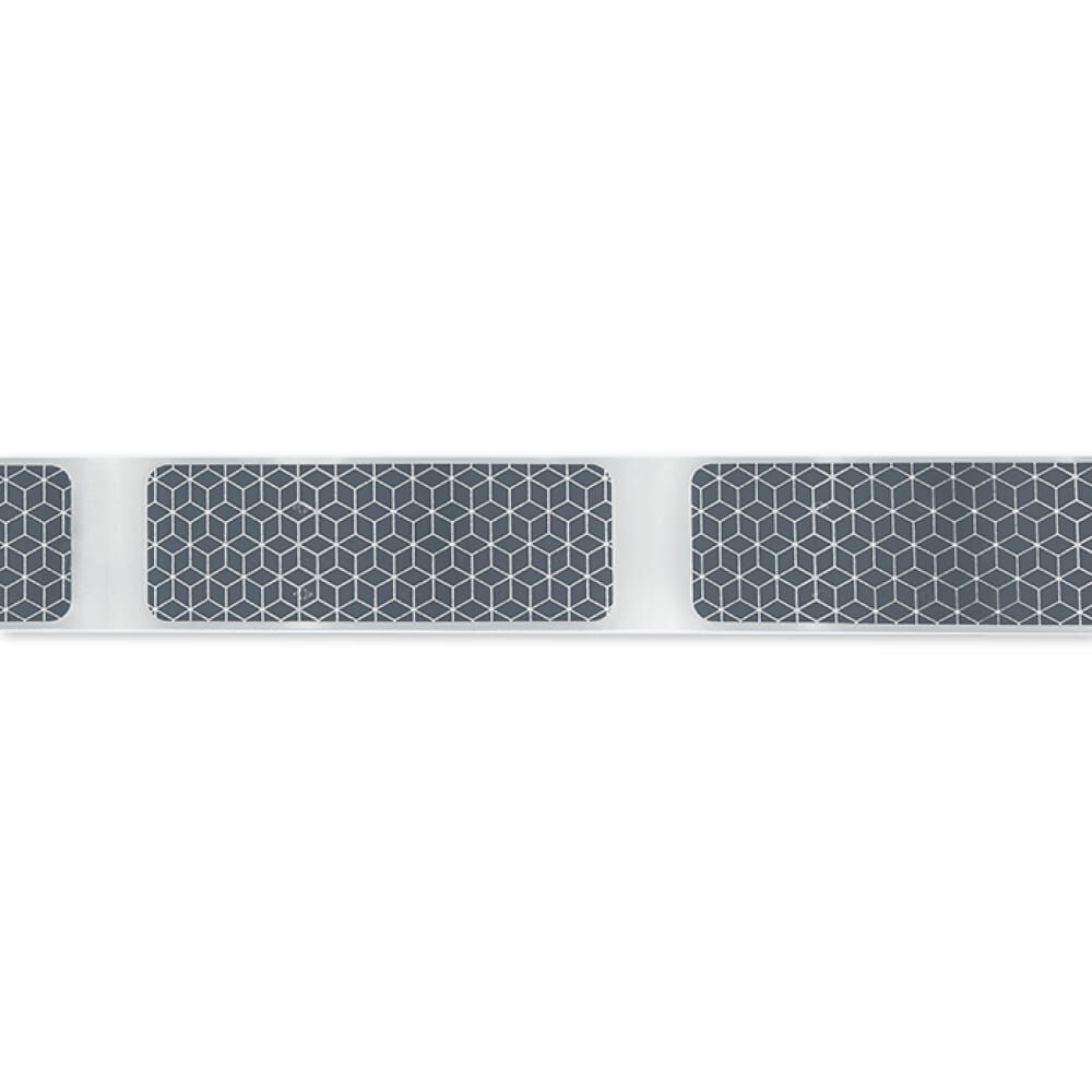 Trägerband mit VC110 Reflexsegmenten 90x30 mm, gleichmäßig im Abstand 15 mm