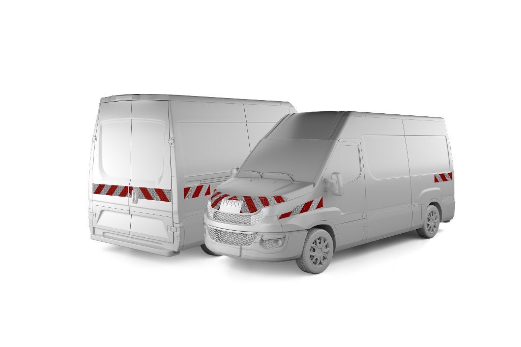 Iveco Daily VI mit Komplettwarnmarkierungssatz, Baujahr 2014