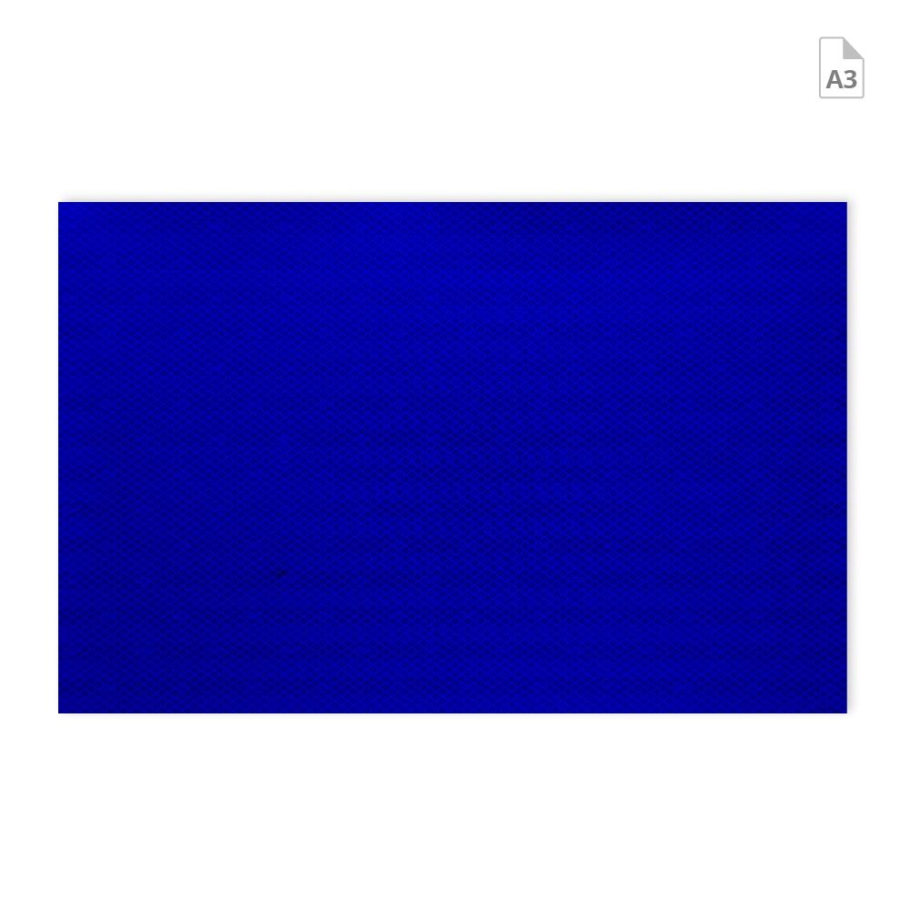 Zuschnitt 3M Reflexfolie 3430 DIN A3 blau