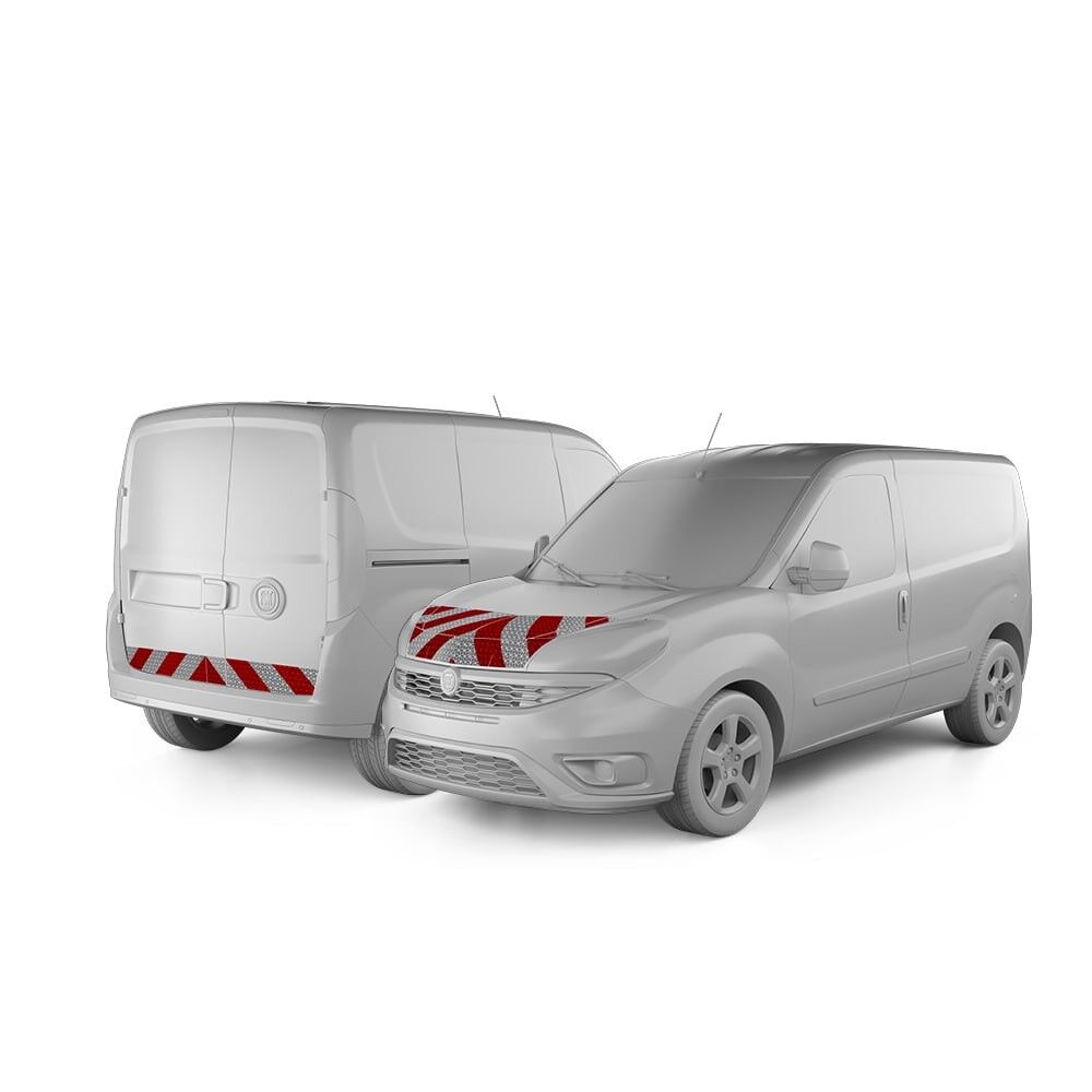 Fiat Doblo Cargo 263 mit Front- und Heckwarnmarkierung, Baujahr 2015