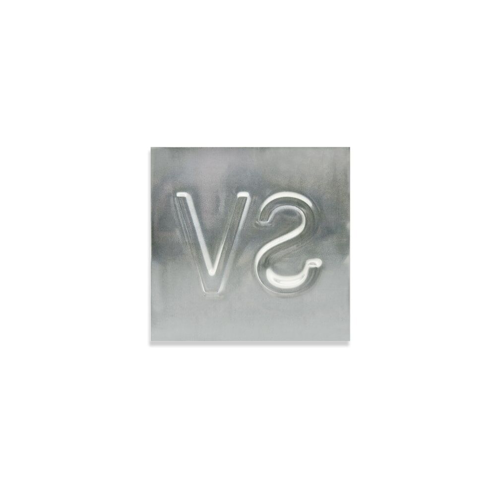 SV-Schild 120 mm Rückseite aus Stahlblech, Prägung spiegelverkehrt