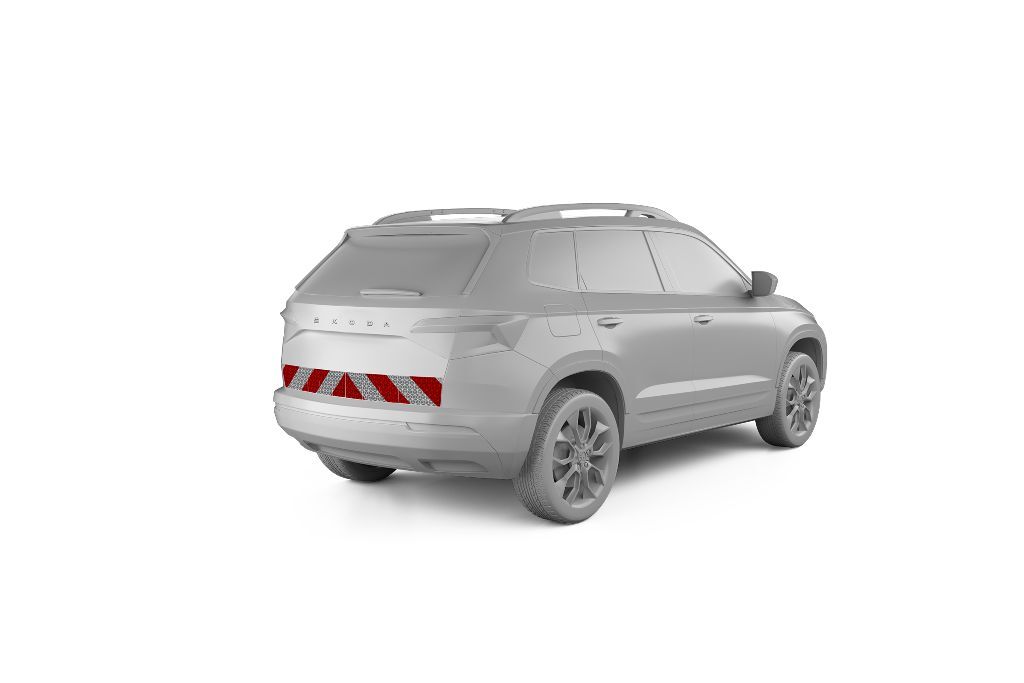 Skoda Karoq Warnmarkierung ab 2018 Heckmarkierung