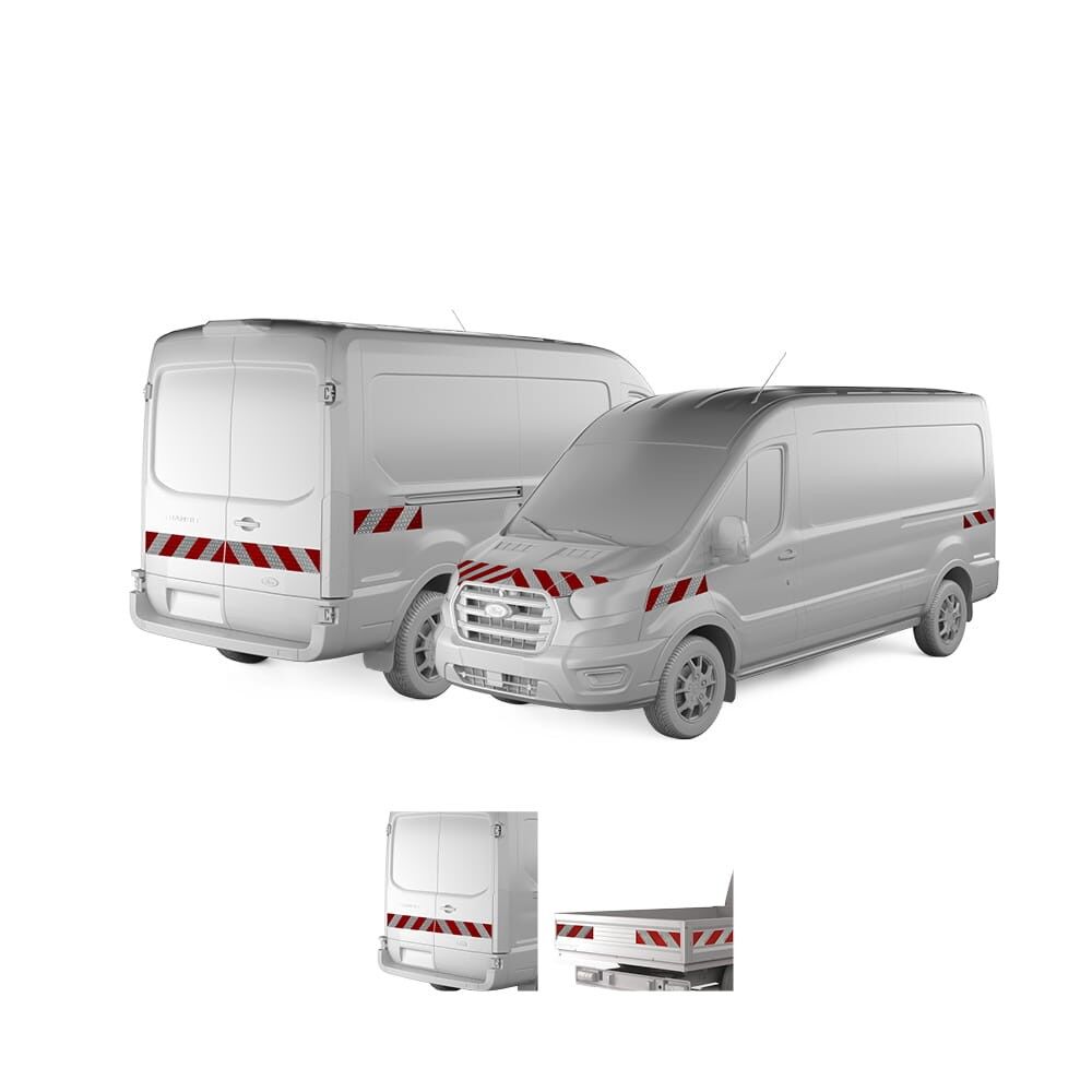 Ford Transit ab 2020 mit Variantenvorschau zwischen Hecktür und Pritschenmodell