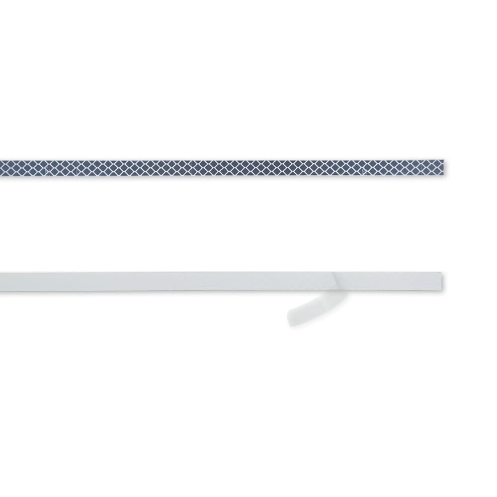3M Reflexband 4090 weiß 10 mm, Streifen der Vorder- und Rückseite