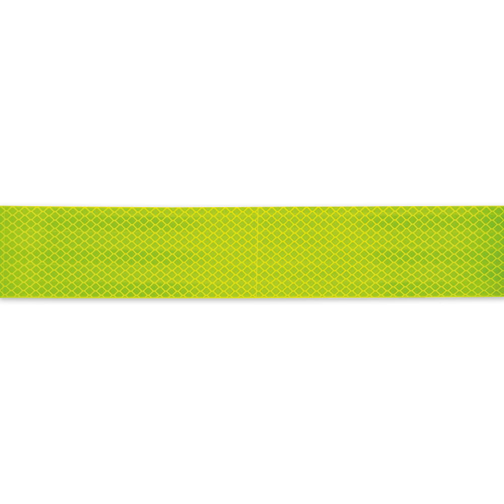 Nahaufnahme Reflexstreifen 3M 983 fluor-lime mit Wabenmuster