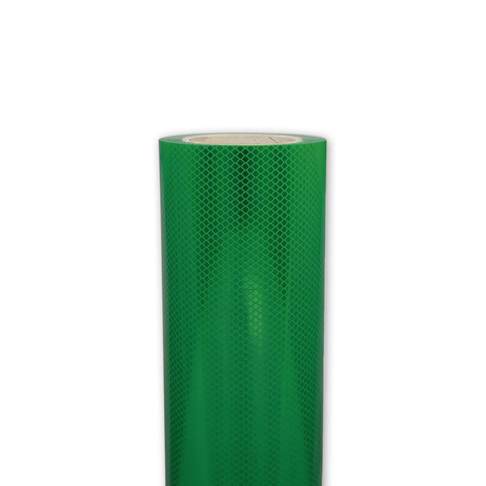 Grüne 3M 4091-Rolle (914 mm), frontale Ansicht der Reflexfolie