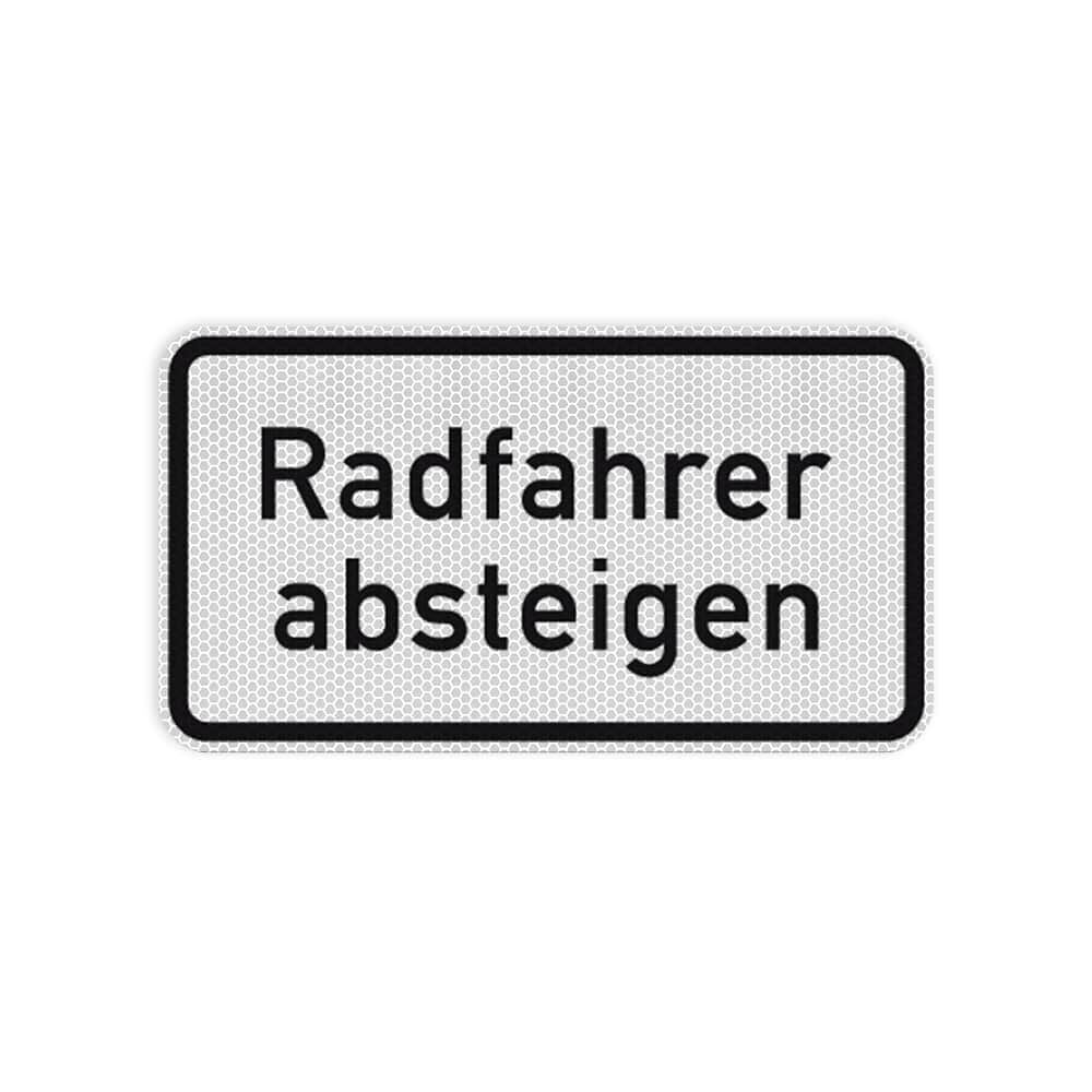 VZ 1012-32 Radfahrer absteigen VZ 1012-32 Radfahrer absteigen