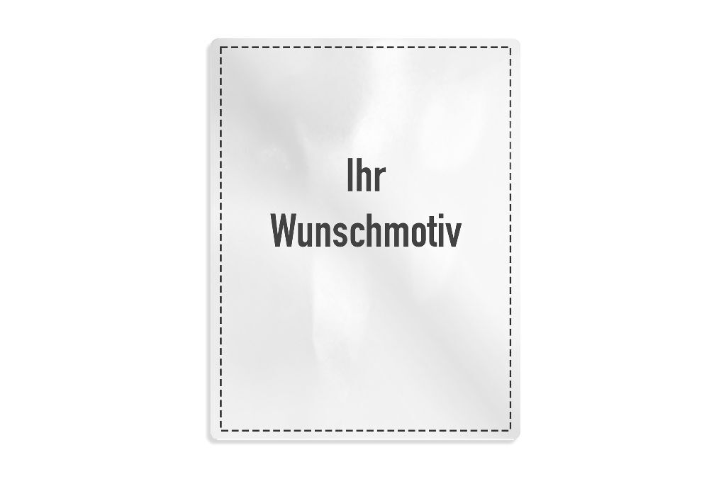 Selbstklebendes transparentes Overlay für Plantafeln mit frei gestaltbarem Wunschmotiv
