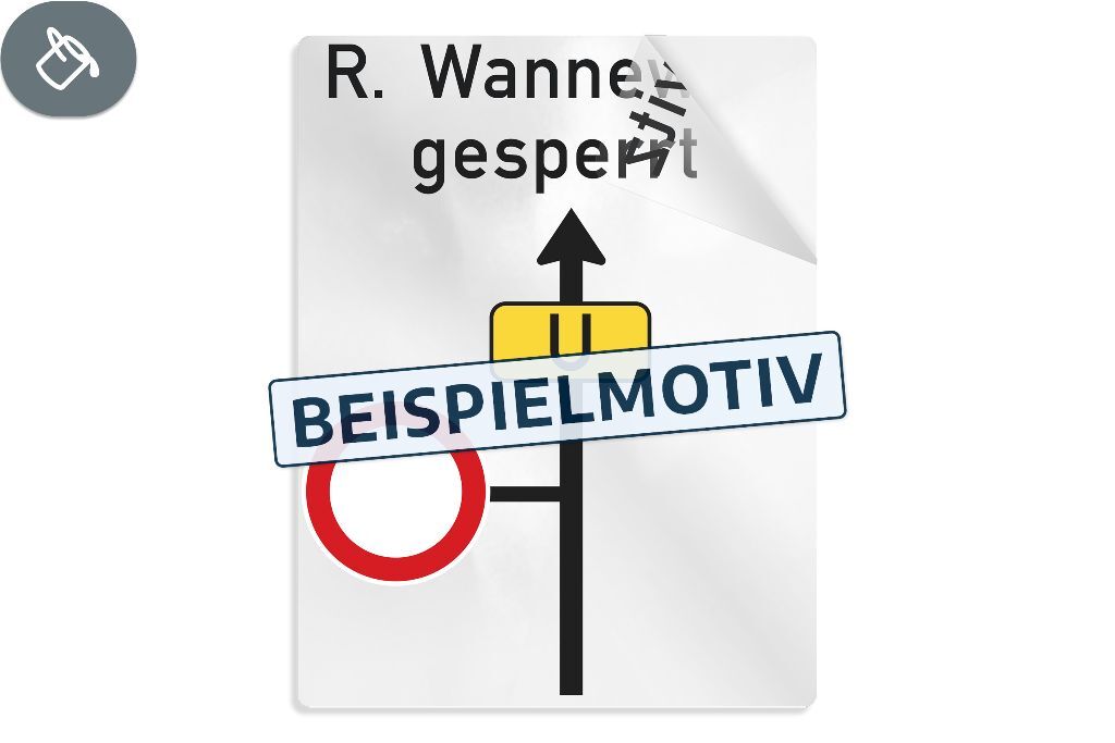 Selbstklebendes transparentes Overlay für Plantafeln mit frei gestaltbarem Wunschmotiv