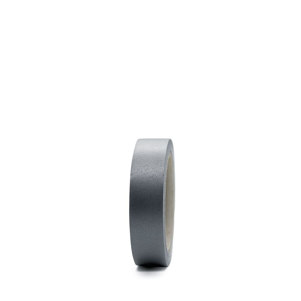 Frontale Ansicht der 10 m 3M Scotchlite 8925 Reflexgewebe-Rolle, silber. Rollenbreite 25,4 mm
