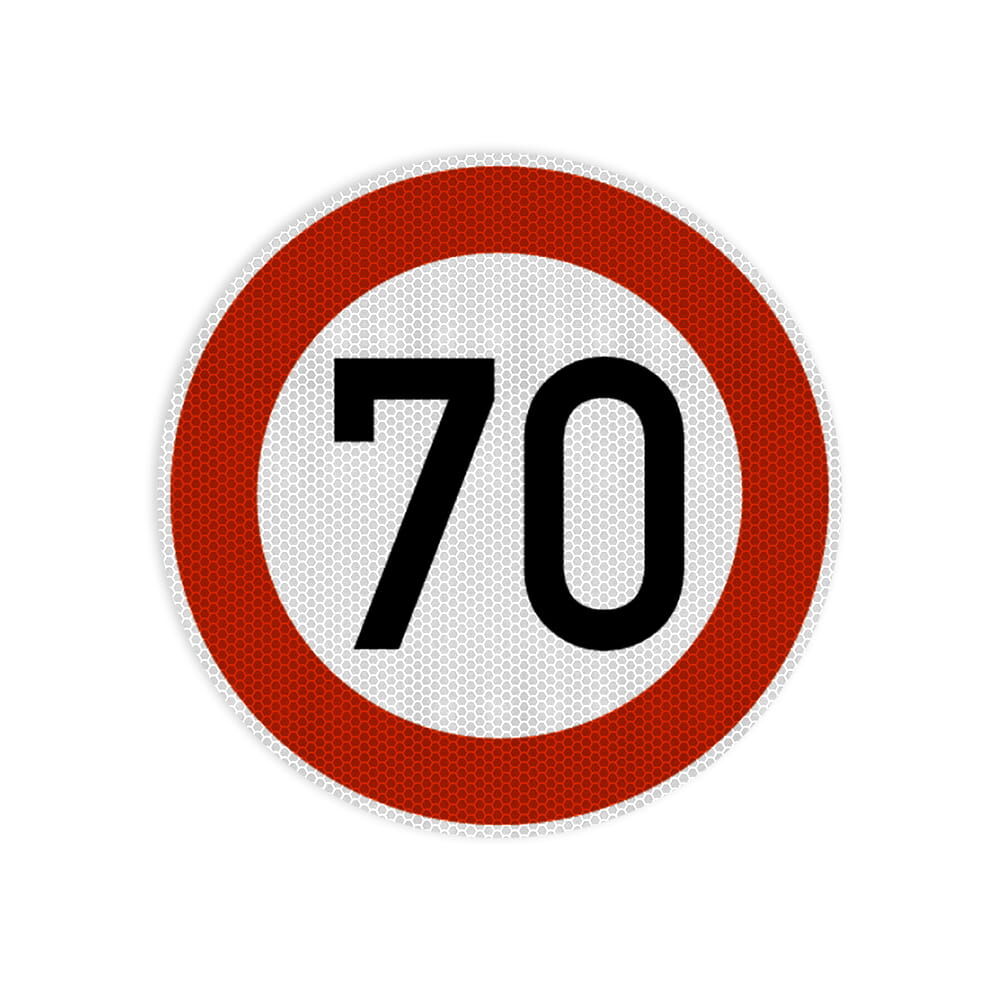 VZ 274-70 Zulässige Höchstgeschwindigkeit 70 km/h VZ 274-70 Zulässige Höchstgeschwindigkeit 70 km/h