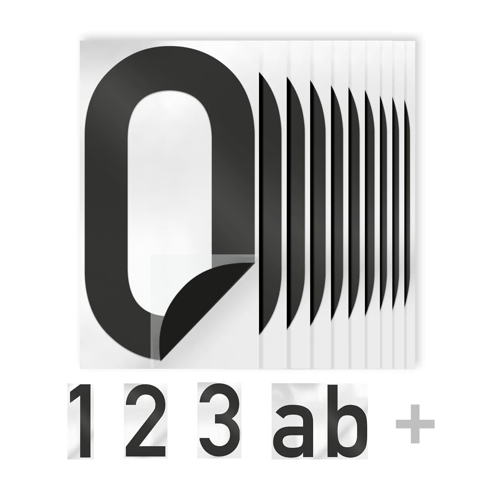 Einzelzeichen für gedruckt für Zusatzschilder