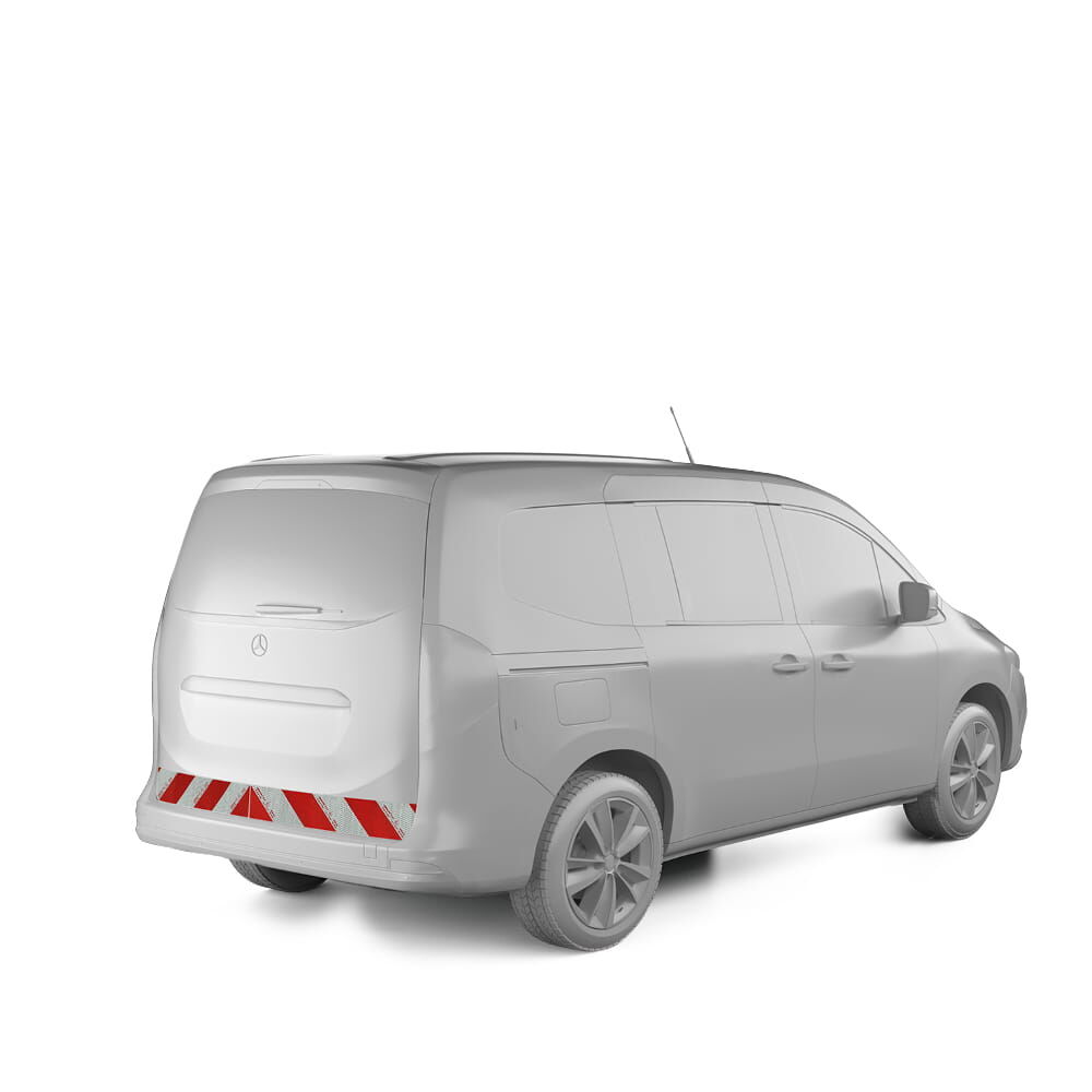 Mercedes Benz EQT W420 in Lang mit Heckmarkierung, Baujahr 2023