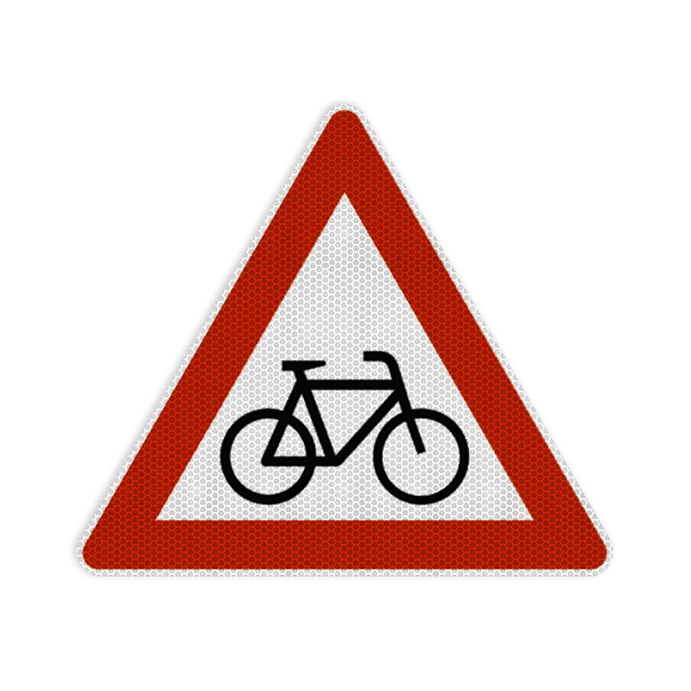 VZ 138-20 Radverkehr, Aufstellung links RA 2 SL 630 mm 2 mm Alu