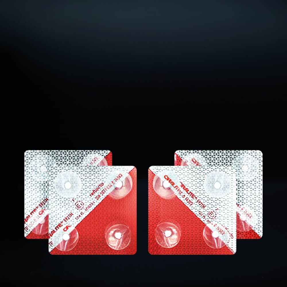 Reflecto 5921M Warnmarkierungselemente, reflektierend, auf schwarzem Hintergrund