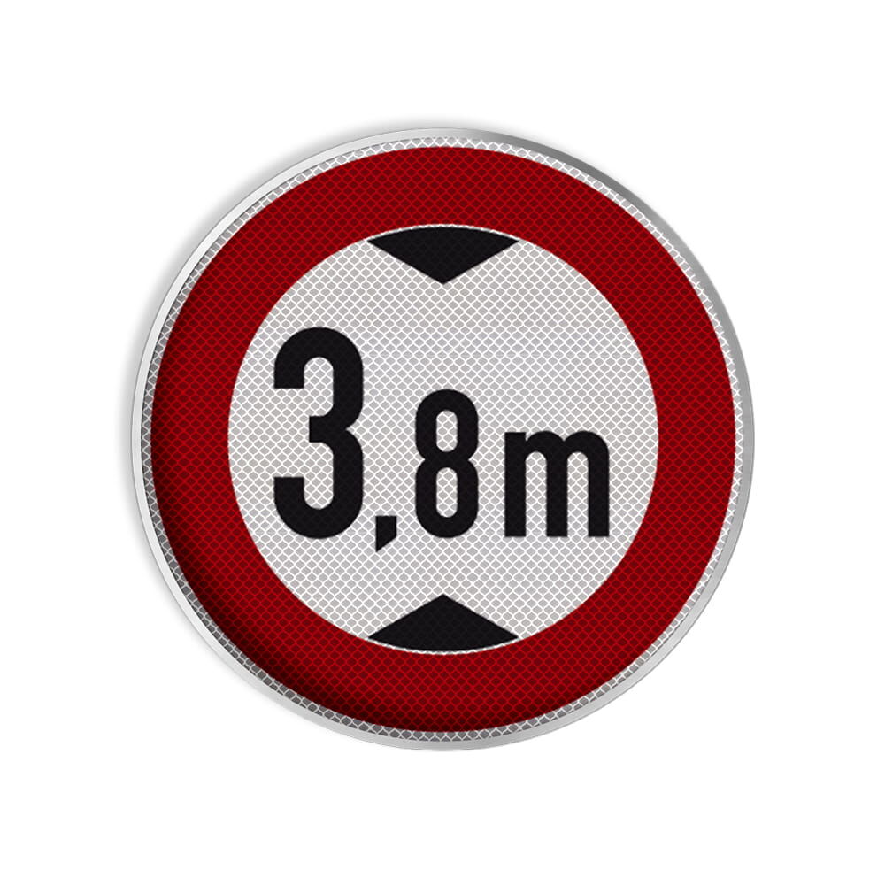 VZ 265 Verbot für Fahrzeuge über angegebene tatsächliche Höhe VZ 265 Verbot für Fahrzeuge über angegebene tatsächliche Höhe