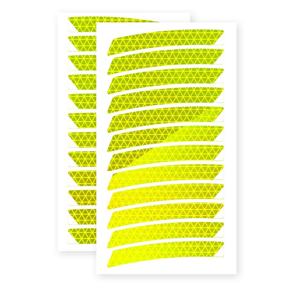 Felgensticker Neon 24 Zoll in Fluor-Lime auf Stickerbogen