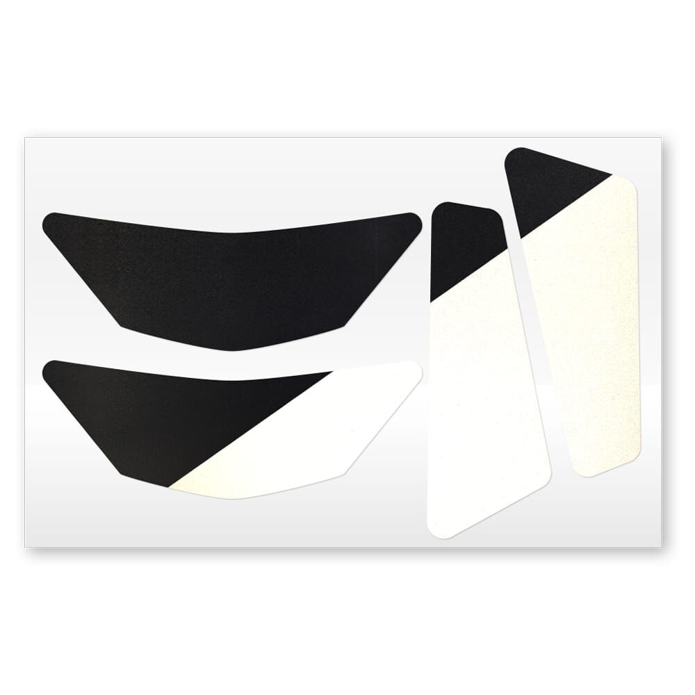 Reflecto Reflexsticker-Set Schwarz für Motorradhelme auf Stickerbogen