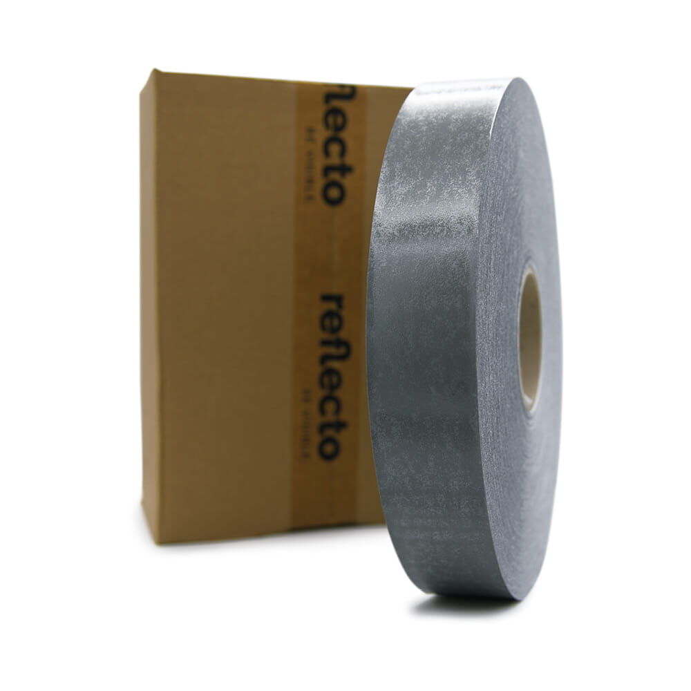 200 m Rolle 3M Scotchlite 8725, silber, vor reflecto-Kartonverpackung. Rollenbreite 50,8 mm