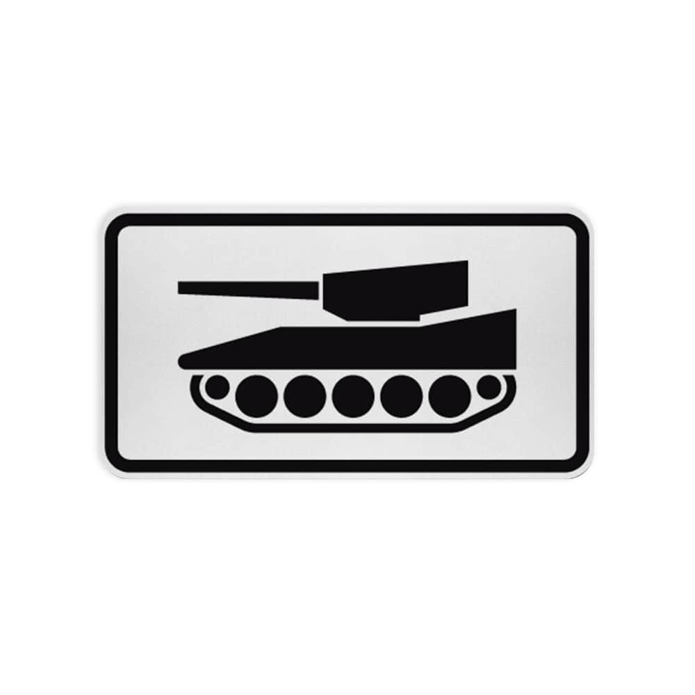 VZ 1049-12 Nur militärische Kettenfahrzeuge VZ 1049-12 Nur militärische Kettenfahrzeuge