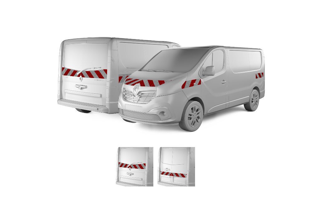 Renault Trafic ab 2019 mit Variantenvorschau zwischen Hecktür und Heckklappe