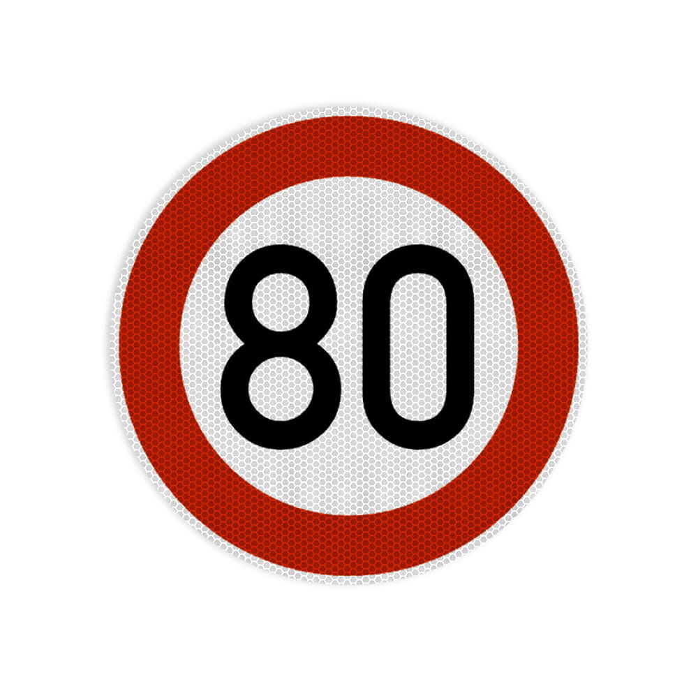 VZ 274-80 Zulässige Höchstgeschwindigkeit 80 km/h VZ 274-80 Zulässige Höchstgeschwindigkeit 80 km/h