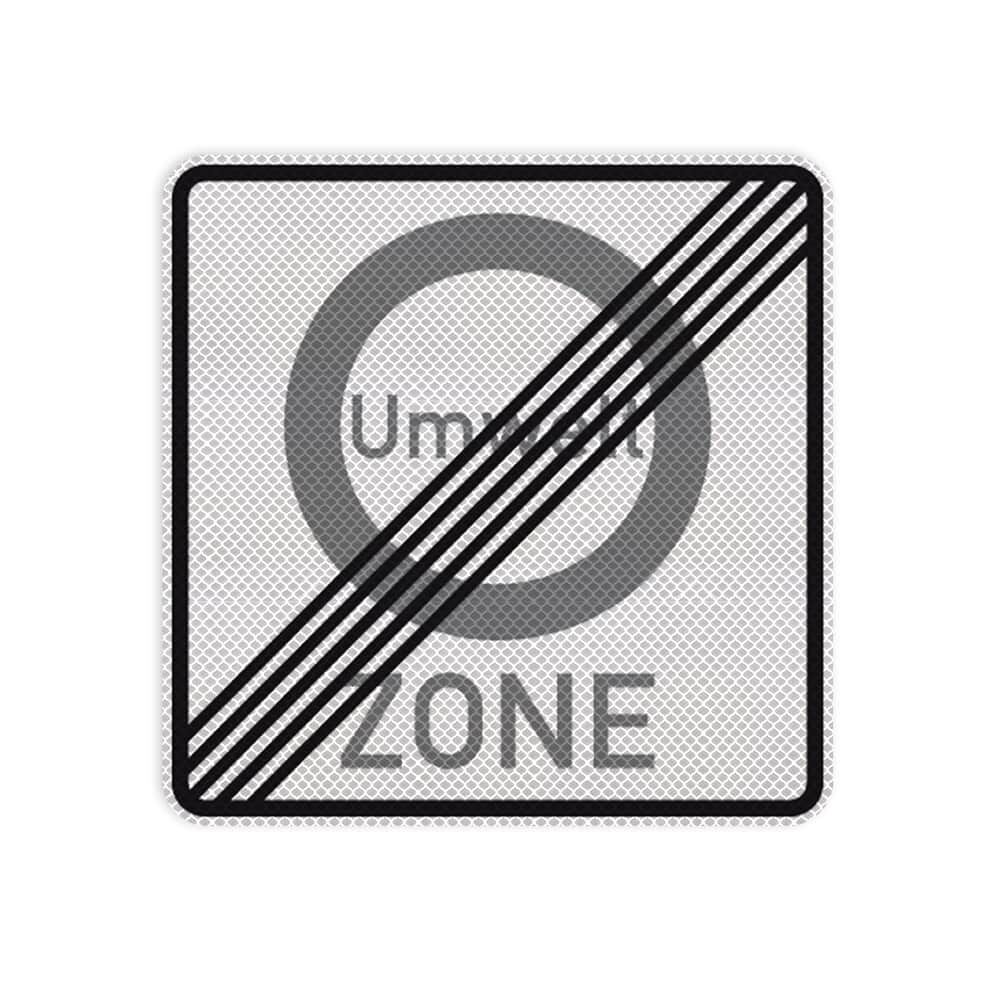 VZ 270.2 Ende einer Verkehrsverbotszone zur Verminderung schädlicher Luftverunreinigungen in einer Zone