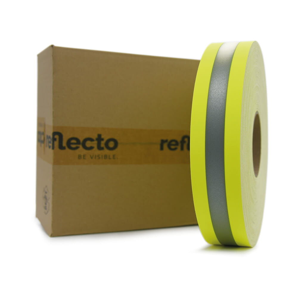 100 m Rolle 3M Scotchlite 9687, gelb-silber-gelb, vor reflecto-Kartonverpackung