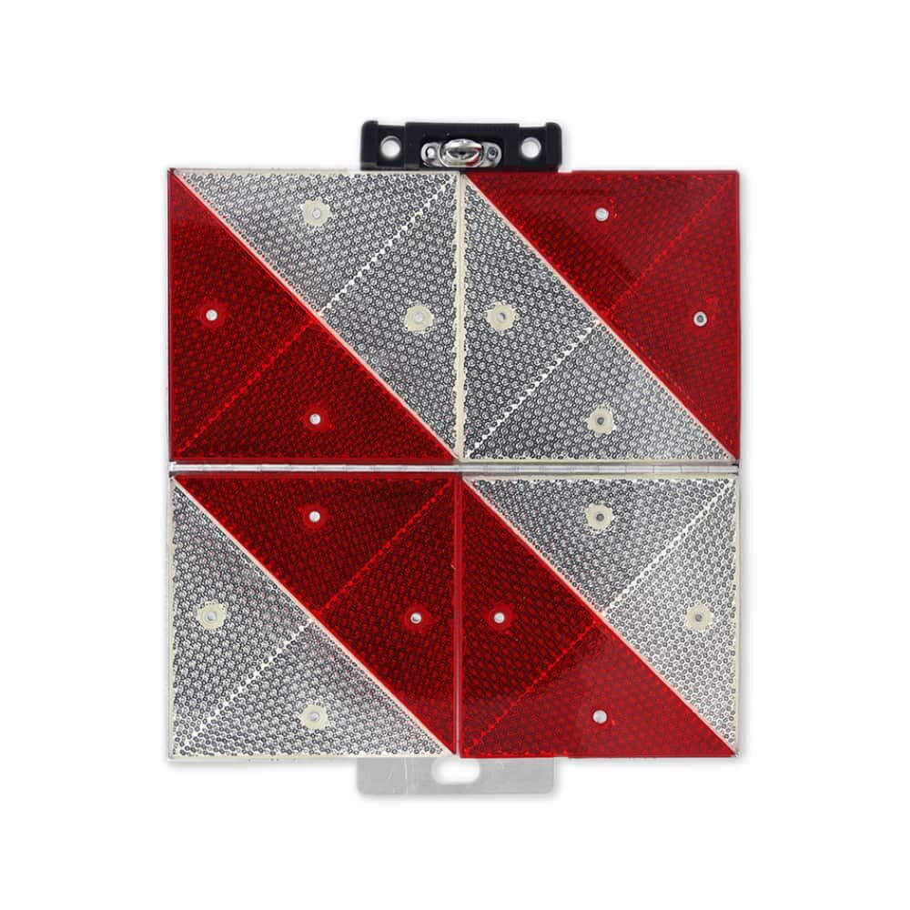 Prismatische Parkwarntafel rot/weiß, klappbar, rechtsweisend