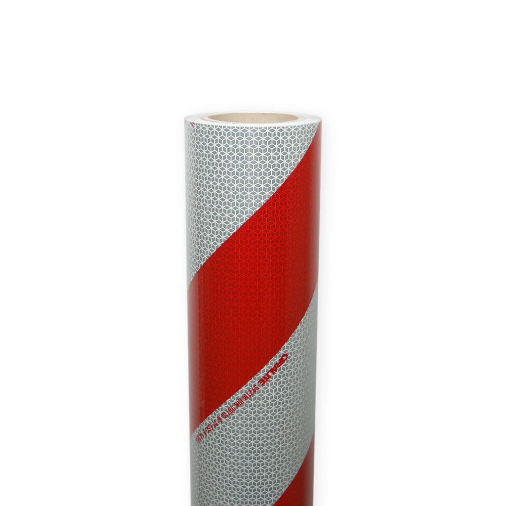 Rolle 1200 mm ORALITE 5921M Warnmarkierung, rot-weiß rechtsweisend
