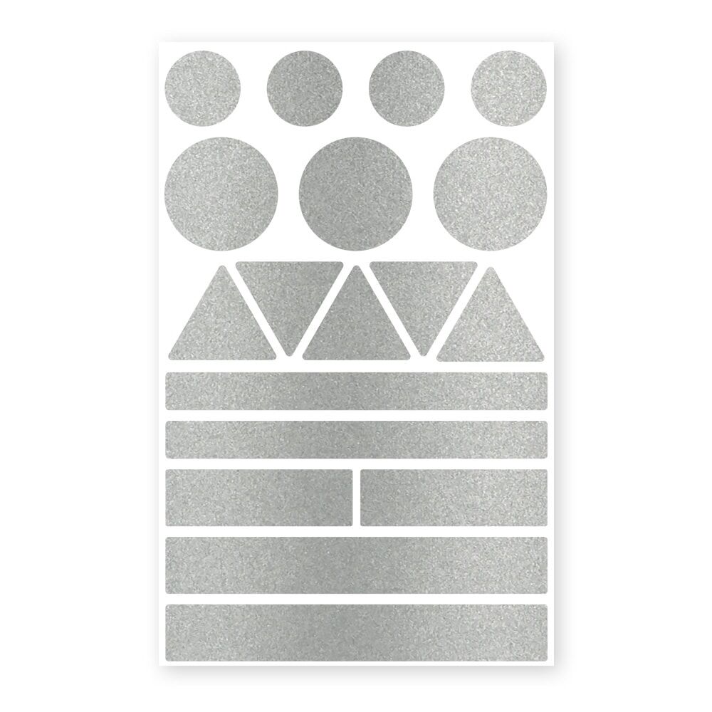 Reflexaufbügler Formenmix silber