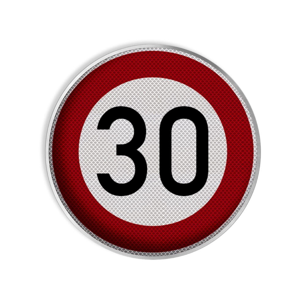 VZ 274-30 Zulässige Höchstgeschwindigkeit 30 km/h VZ 274-30 Zulässige Höchstgeschwindigkeit 30 km/h