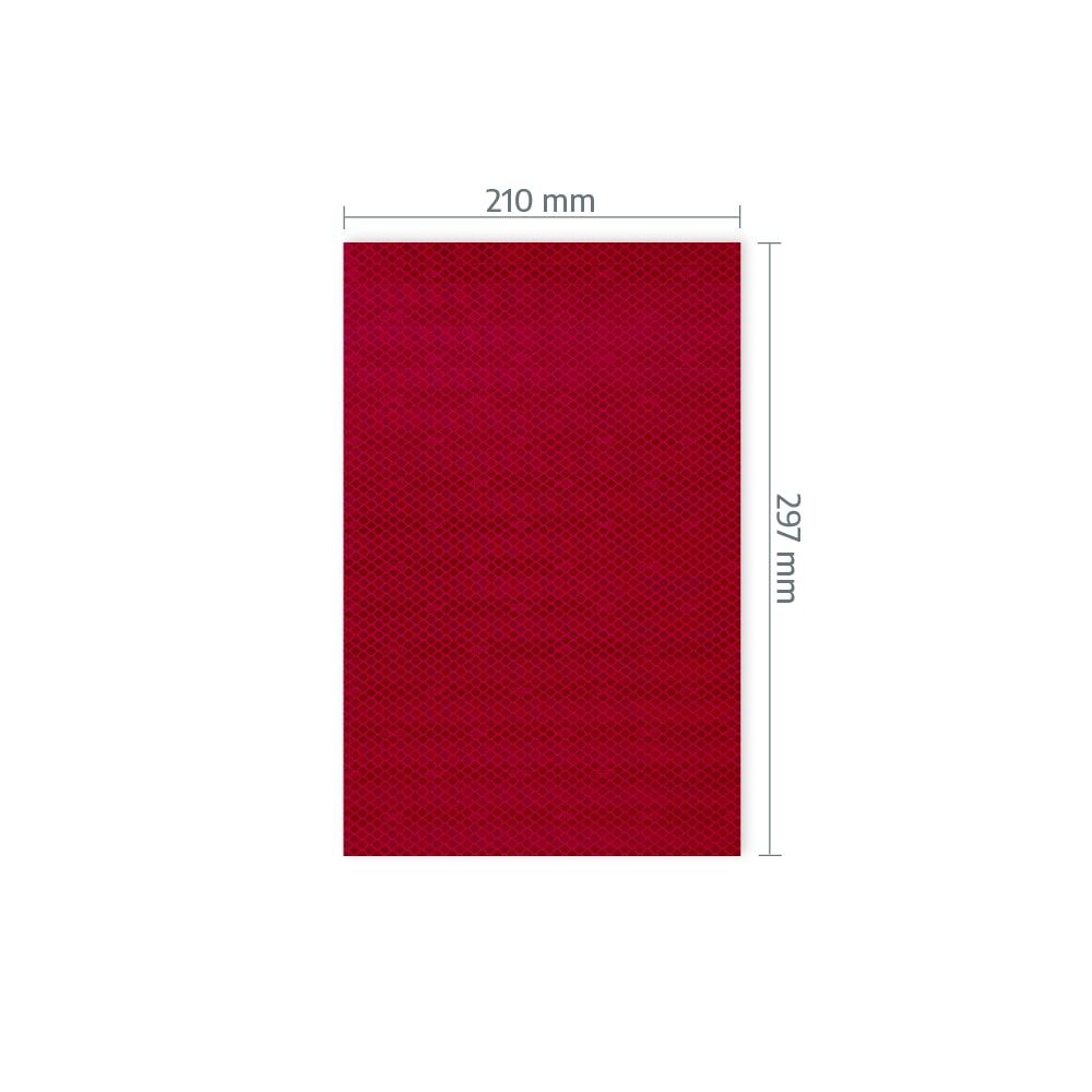 A4-Zuschnitt 3M 3430 mit Maßangabe 210 × 297 mm